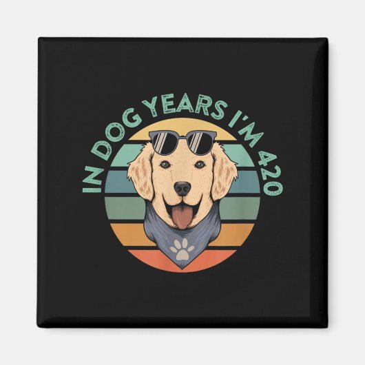 犬年で60歳の誕生日を迎えた男性のためのおもしろマリファナ名言 マグネット (正面)