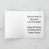 犬年のハッピーバースデー カード (内部)