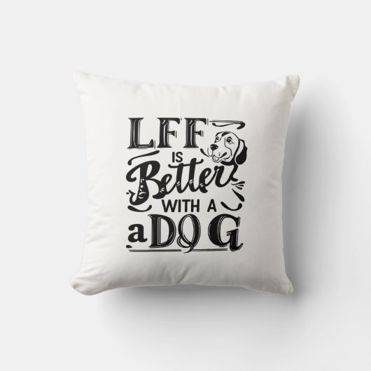 犬幸せ枕 クッション (正面)