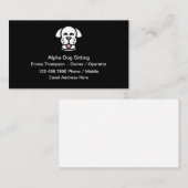 犬座りかわいいシンプルビジネスカード 名刺 (正面/裏面)