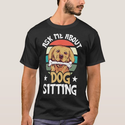 犬座りウォーカーシッターPETシッター1 Tシャツ (正面)