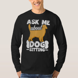 犬座りウォーカーシッターPETシッター4 Tシャツ