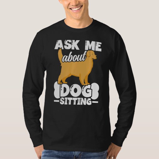 犬座りウォーカーシッターPETシッター4 Tシャツ (正面)