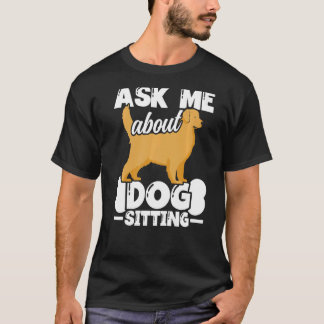 犬座りウォーカーシッターPETシッター4 Tシャツ