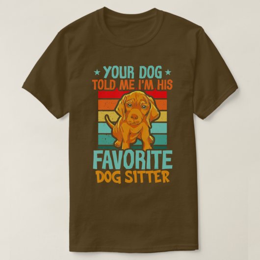 犬座りウォーカーシッターPETシッター4 Tシャツ (デザイン正面)