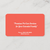 犬座りサービス名刺 名刺 (裏面)