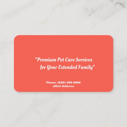 犬座りサービス名刺 名刺 (裏面)