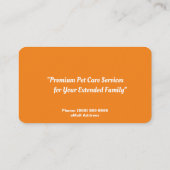 犬座りサービス名刺 名刺 (裏面)