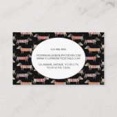 犬座りダックスシャンドソーセージ犬の名刺 名刺 (裏面)