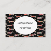 犬座りダックスシャンドソーセージ犬の名刺 名刺 (正面)