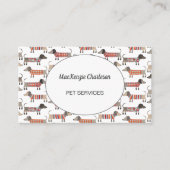 犬座りダックスシャンドソーセージ犬の名刺 名刺 (正面)