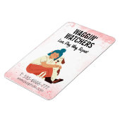 犬座りビジネスカスタム マグネット (左側)