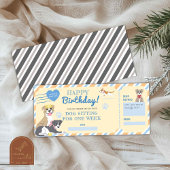 犬座り誕生日ギフト券