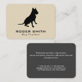 犬座り |犬のトレーニング 名刺 (正面/裏面)