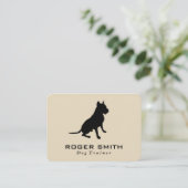 犬座り |犬のトレーニング 名刺 (スタンド正面)