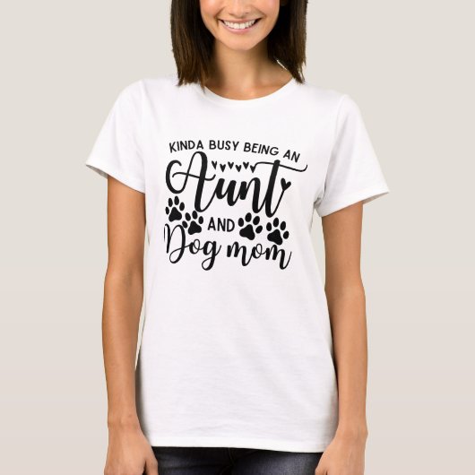 犬忙しと叔母さん Tシャツ (正面)