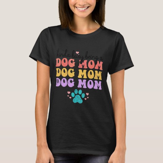 犬忙しの母さん Tシャツ (正面)
