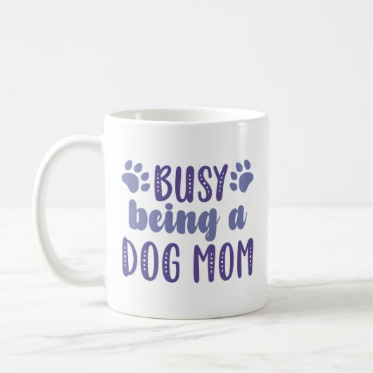 犬忙しの母である コーヒーマグカップ (左)