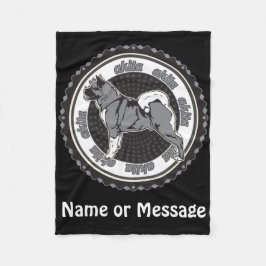 犬恋愛秋田名前をカスタムする/メッセージ フリースブランケット