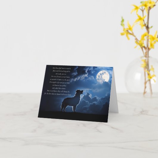 犬悔やみや弔慰とスピリチュアル詩天国牛の犬 カード (黄色い花)