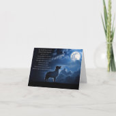 犬悔やみや弔慰とスピリチュアル詩天国牛の犬 カード (正面)