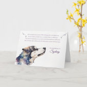 犬悔やみや弔慰の哀悼の意パーソナライズされた見 カード (黄色い花)