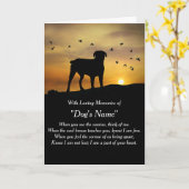 犬悔やみや弔慰スピリチュアル詩名前をカスタムするカード カード (黄色い花)
