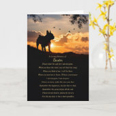 犬悔やみや弔慰フレンチブルドッグ型スピリチュアル詩 カード (黄色い花)