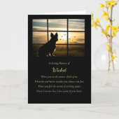 犬悔やみや弔慰名前をカスタムするスピリチュアル詩 カード (黄色い花)