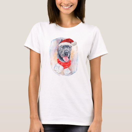 犬愛好家のためのキャン・コルソのクリスマスギフトTシャツ Tシャツ (正面)