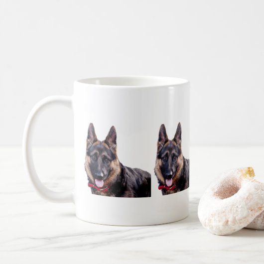 犬愛好家のためのドイツの羊飼いコーヒーマグ コーヒーマグカップ (ドーナツ)