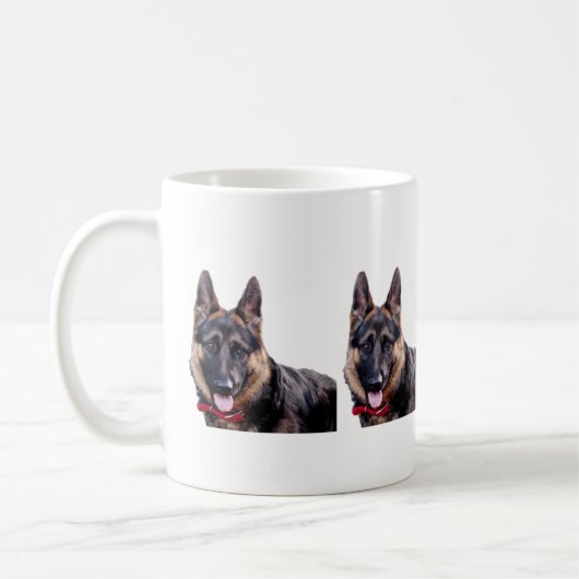犬愛好家のためのドイツの羊飼いコーヒーマグ コーヒーマグカップ (左)