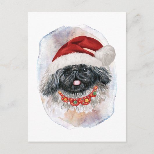 犬愛好家のためのペキンのクリスマスギフト シーズンポストカード (正面)