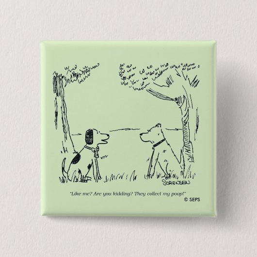 犬愛 缶バッジ (正面)