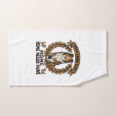 犬愛Tシャツビンテージ彫刻ローレルデザイン_1 ハンドタオル (ハンドタオル)