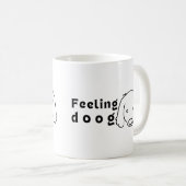 犬感じの恋人に対する犬の犬の鳴き声。 コーヒーマグカップ (正面右)