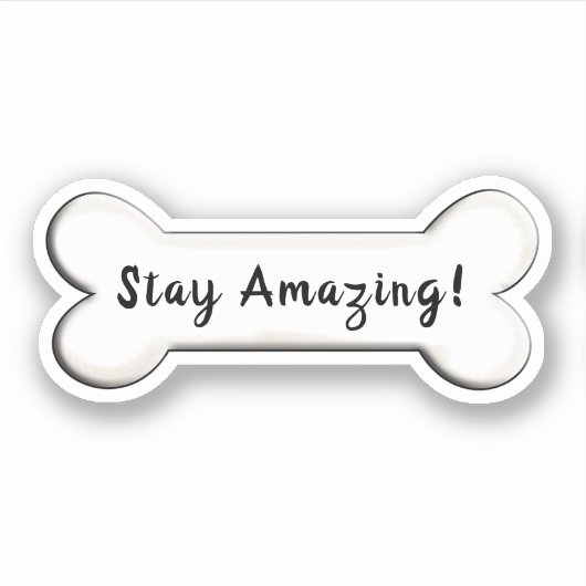 犬感動的の骨の形 シール (正面)