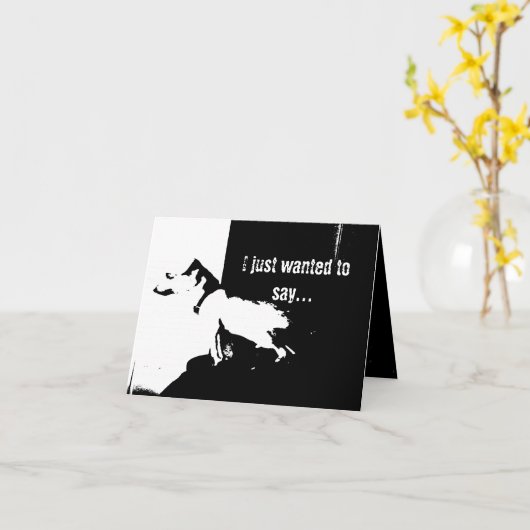 犬感謝してい カード (黄色い花)