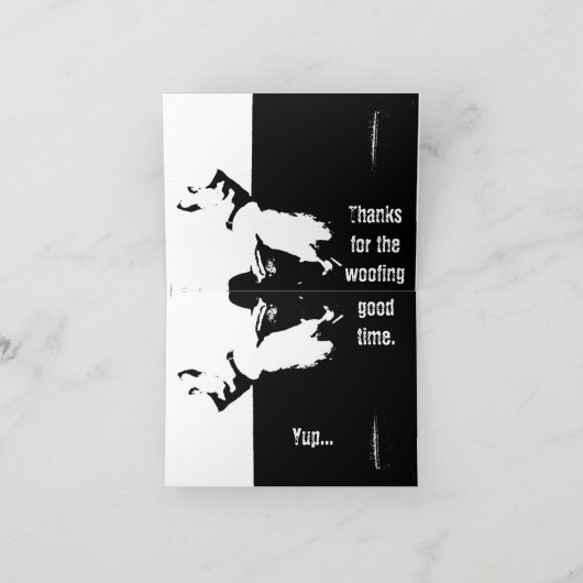 犬感謝してい カード (内部)