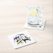 犬手 スクエアペーパーコースター (インサイチュ)