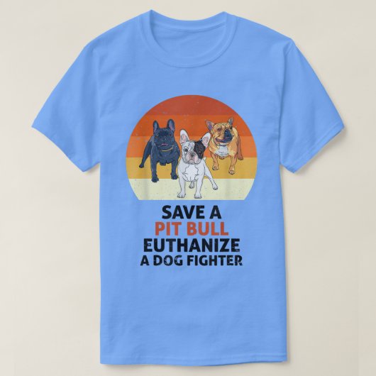 犬救の戦闘機をピットブルで安楽死させる Tシャツ (デザイン正面)