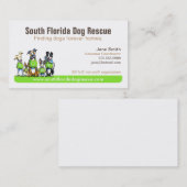 犬救出非営利の緑のタグライン 名刺 (正面/裏面)