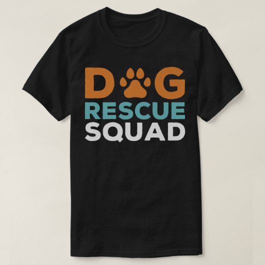 犬救助隊、犬の養子縁組、野生生物救助隊 Tシャツ (デザイン正面)