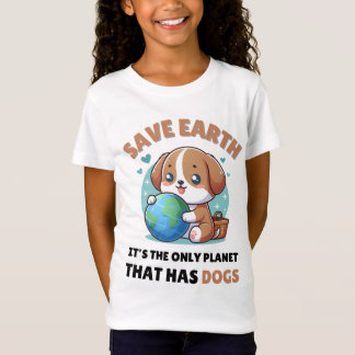 犬救好き地球 Tシャツ