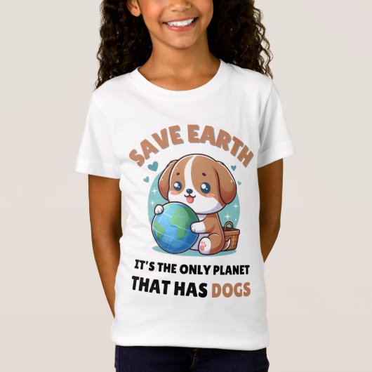 犬救好き地球 Tシャツ (正面)