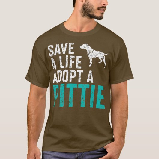 犬救救出ピティ犬のオーナーを人生で採用 Tシャツ (正面)