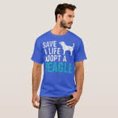 犬救救援ビーグル犬のオーナーを人生で採用 Tシャツ (正面フル)