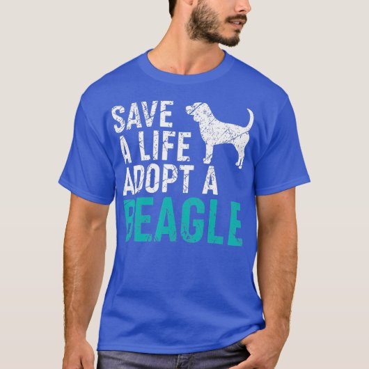犬救救援ビーグル犬のオーナーを人生で採用 Tシャツ (正面)
