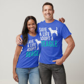 犬救救援ビーグル犬のオーナーを人生で採用 Tシャツ (ユニセックス)
