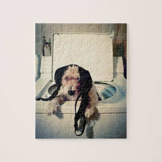 犬救済は洗い流しに行く ジグソーパズル (縦)